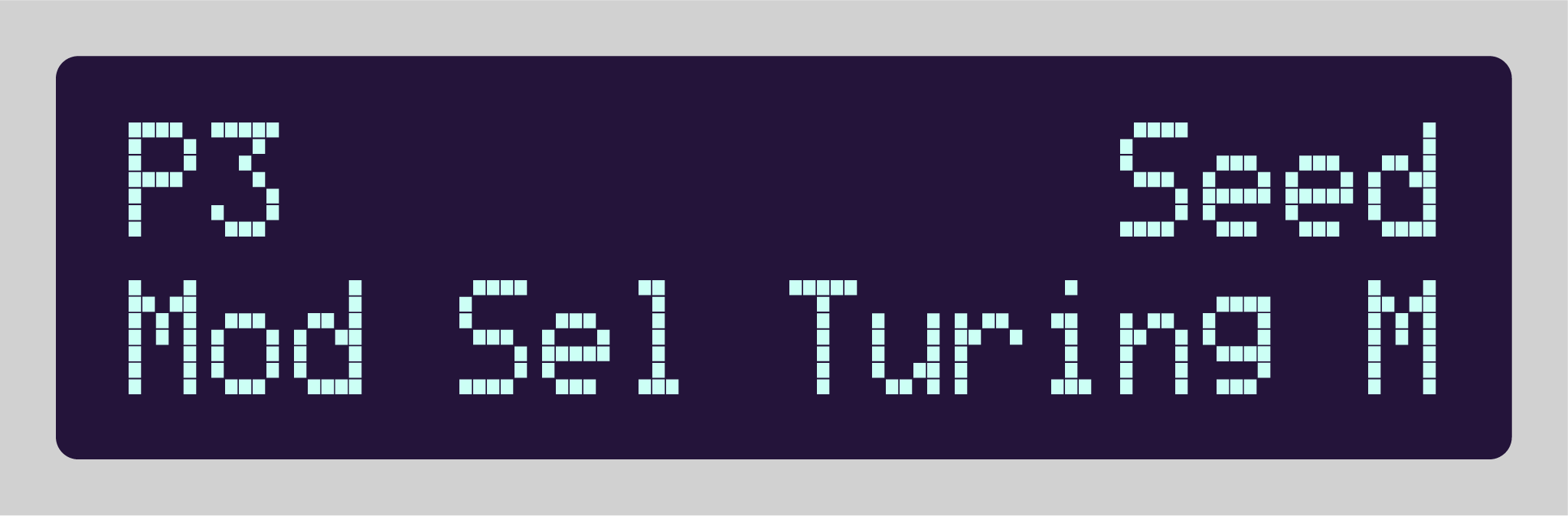 Videomancer Modulation Selection display