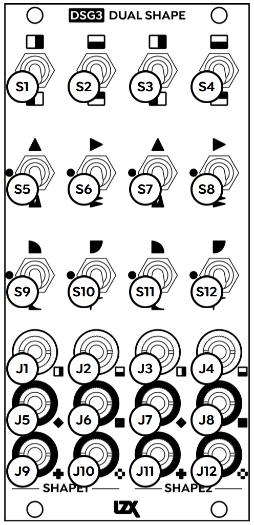 DSG3: labeled front panel controls
