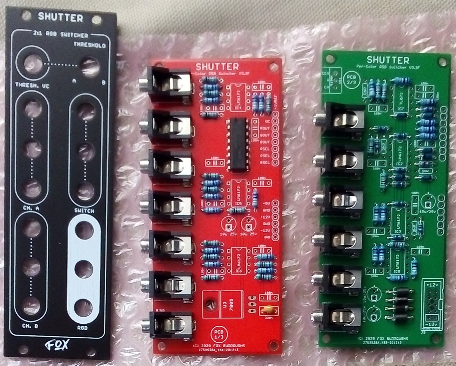 FOX Shutter PCB & Panel Set IMG_20210520_153304