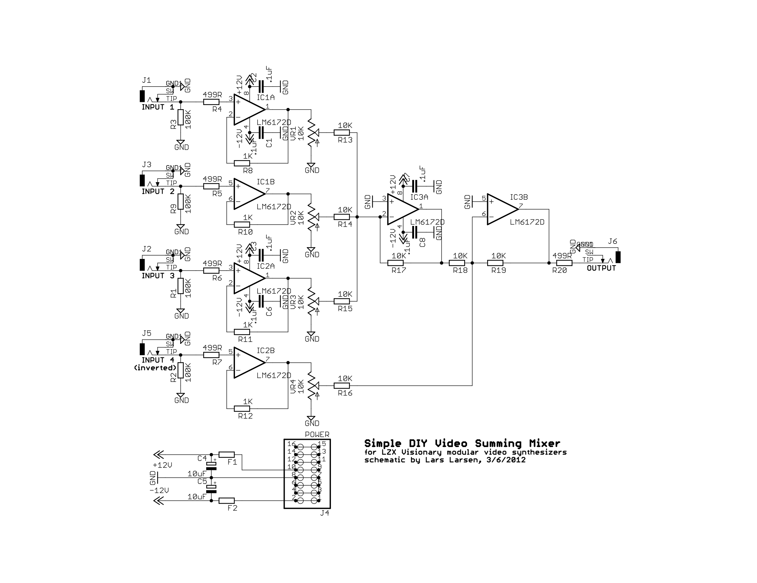 Simple DIY Video Summing Mixer