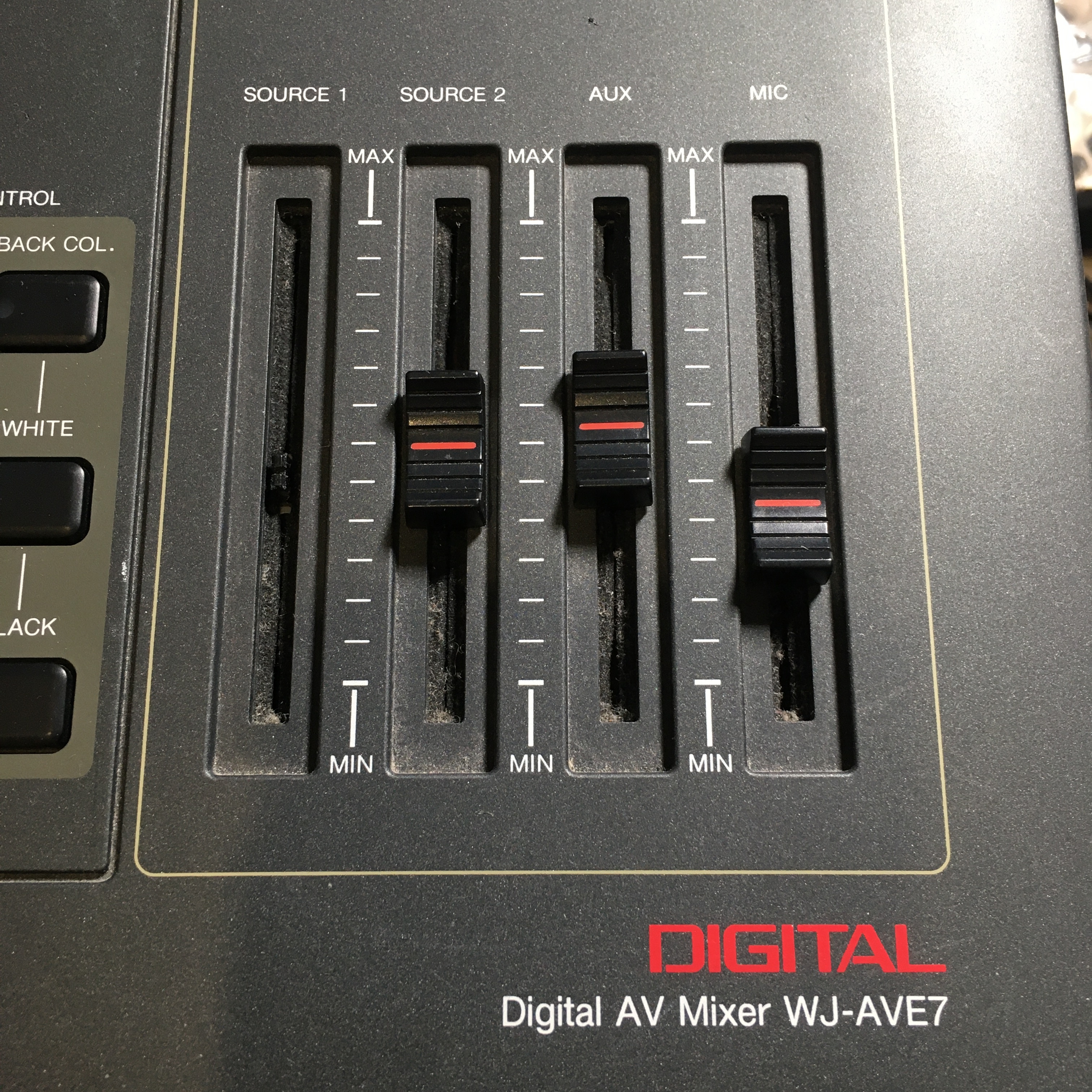 Panasonic WJ-AVE7 fader caps